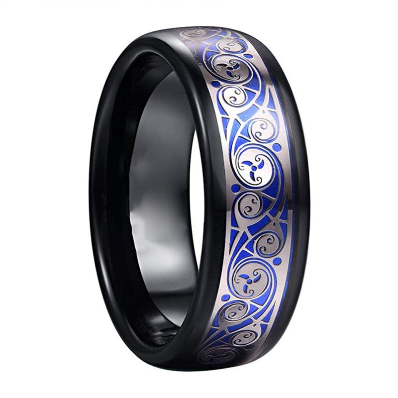 Folbom - Black Inlaid Blue Base Ring