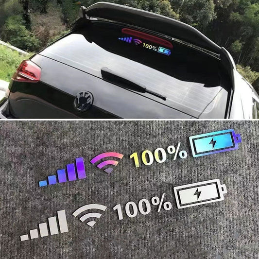 3 PCS Mobile Phone Signal Reflective Car Stickers