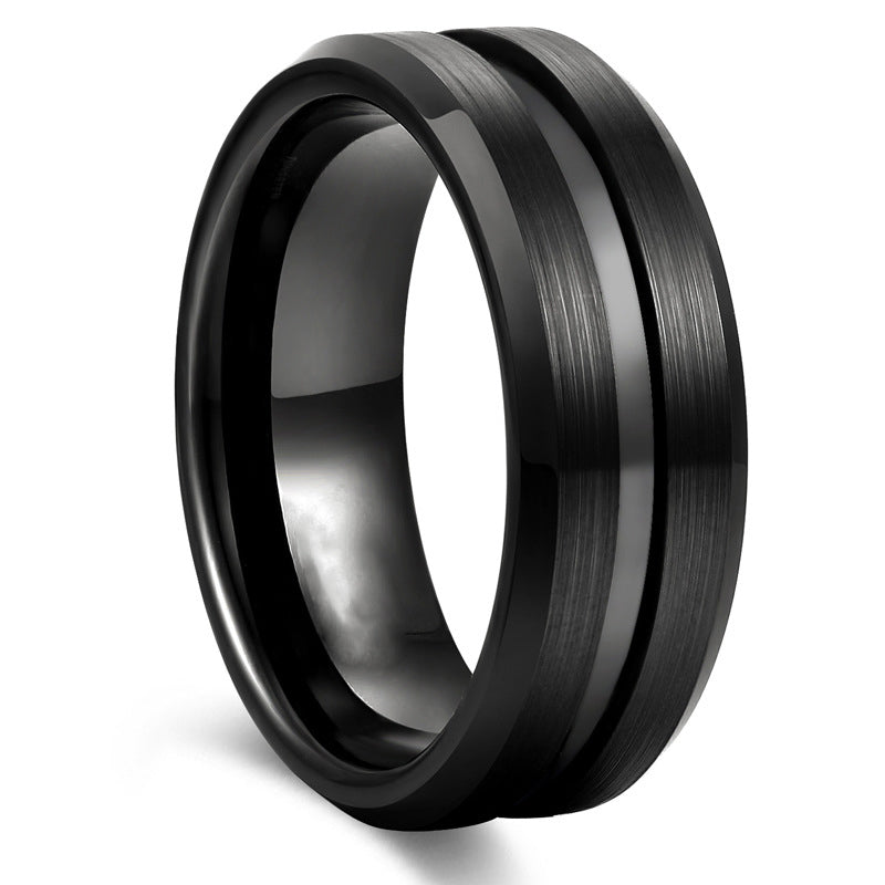 Folbom - Tungsten Steel Black Sand Ring