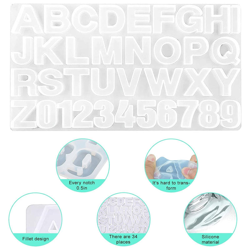 Silicone Alphanumeric Mold