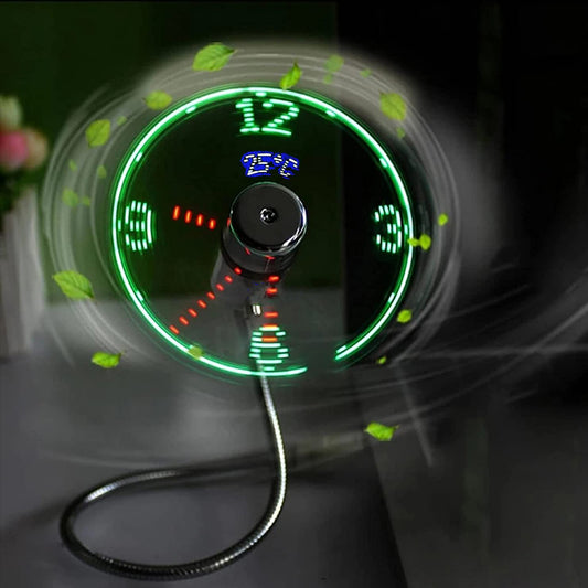 New USB Clock Fan with Real Time Clock