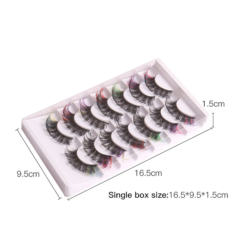 Colorful Thick Curling Eye Tail False Eyelashes