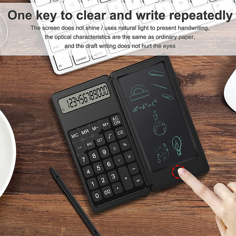 Foldable Digital Drawing Pad Calculator with Stylus