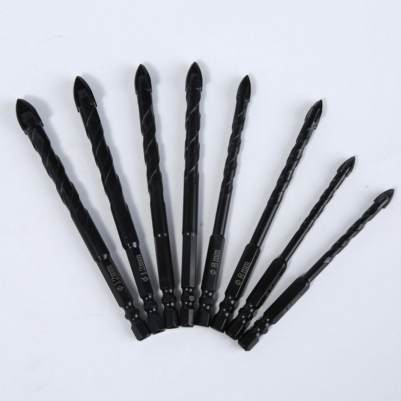 4-edge Cross Drill Bit Set 7pcs