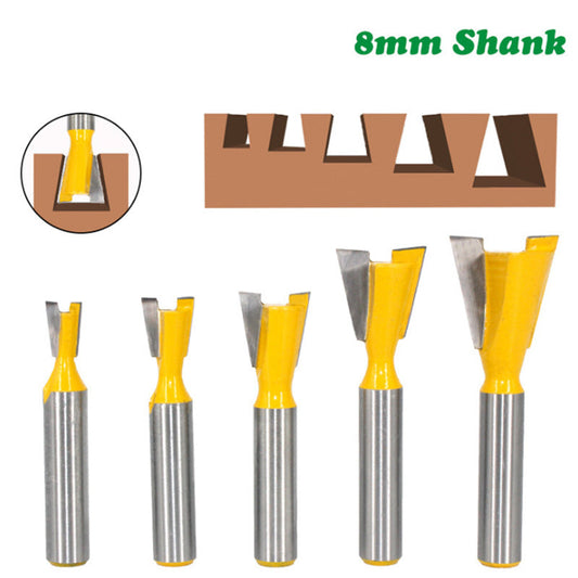 8mm Dovetail Router Bits Set (5pcs)