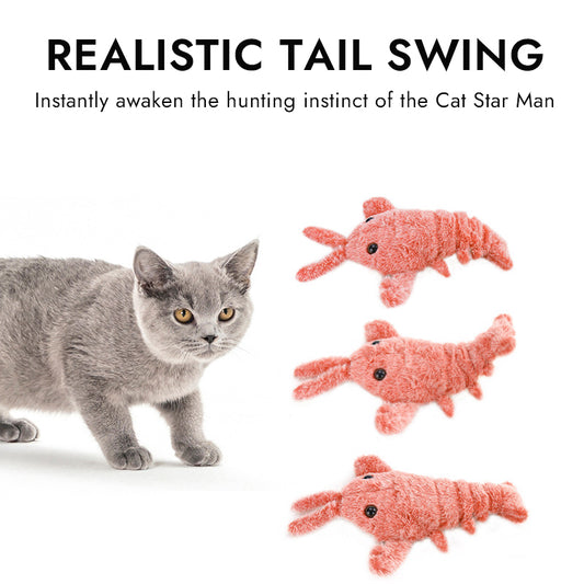 Funny Cat Electric Simulation Jumping Shrimp