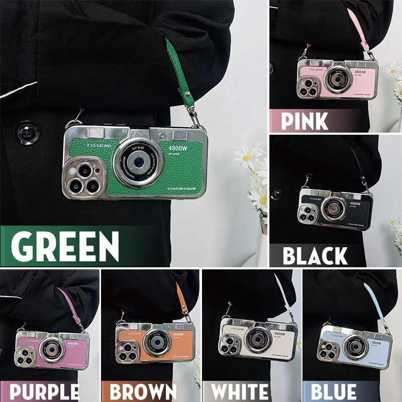 Electroplated Camera Phone Case With Hand Strap