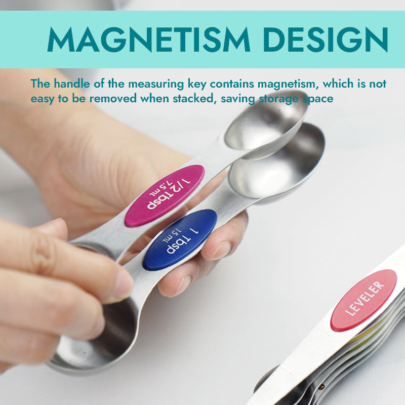 Magnetic Double-ended Measuring Spoon Set Of 8