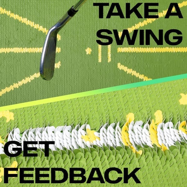 Golf Training Mat for Swing Detection Batting