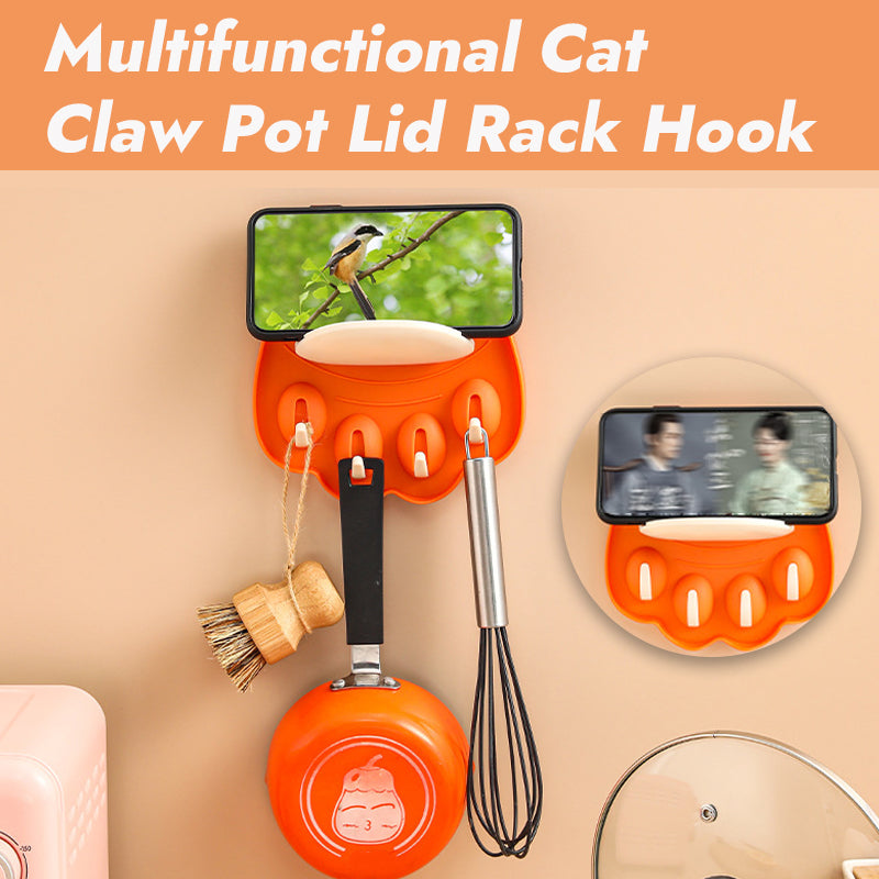 Multifunctional Cat Claw Pot Lid Rack Hook