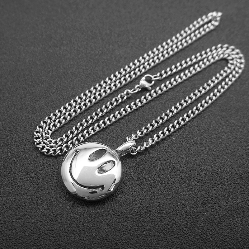 Folbom-Smiley Titanium Steel Necklace