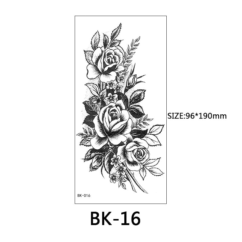 Sketch Flower Full Body Tattoo Sticker