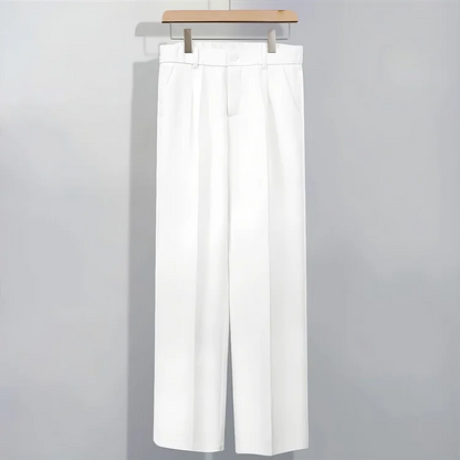 Spring Summer Ice Silk Straight Leg Pants