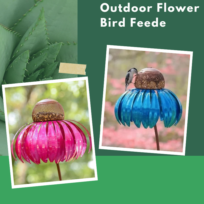 Outdoor Cone Flower Bird Feeder