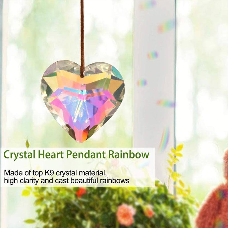 Crystal Heart Prism Pendant