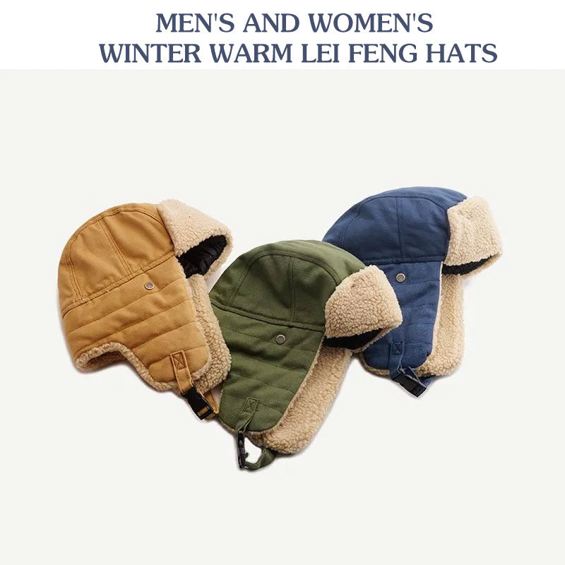 Warm Fleece Hat With Earflaps