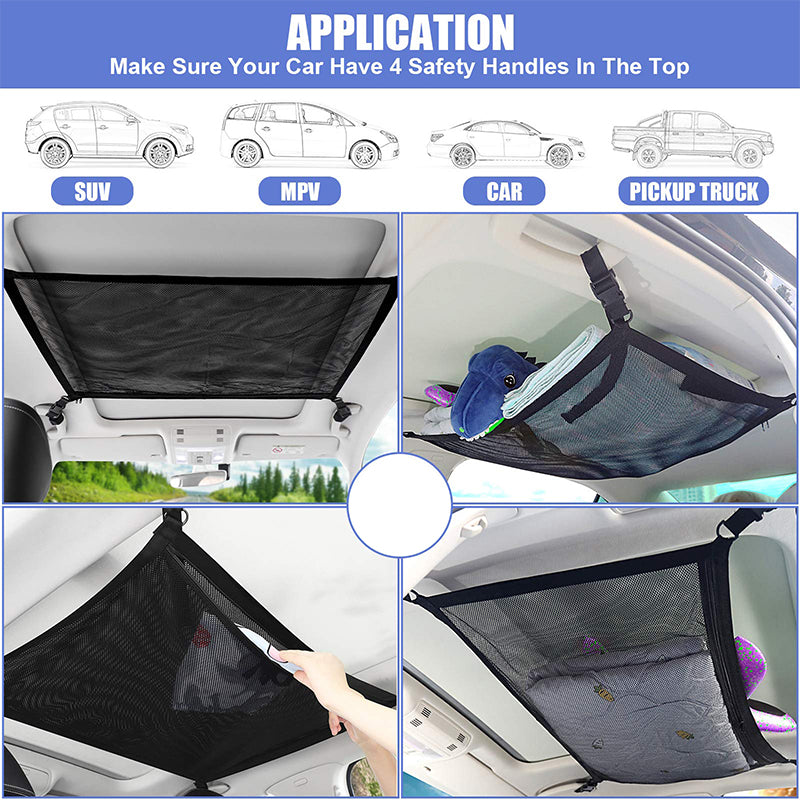 Car Ceiling Storage Net Truck Pocket Universal