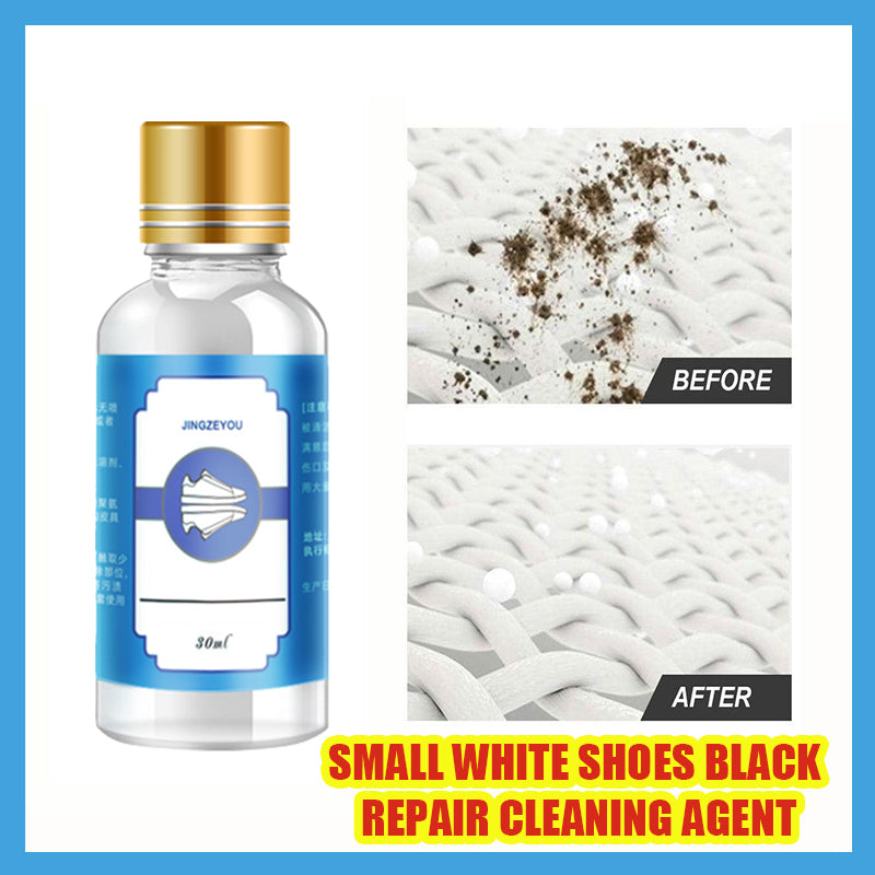 Small White Shoes Black Repair Cleaning Agent