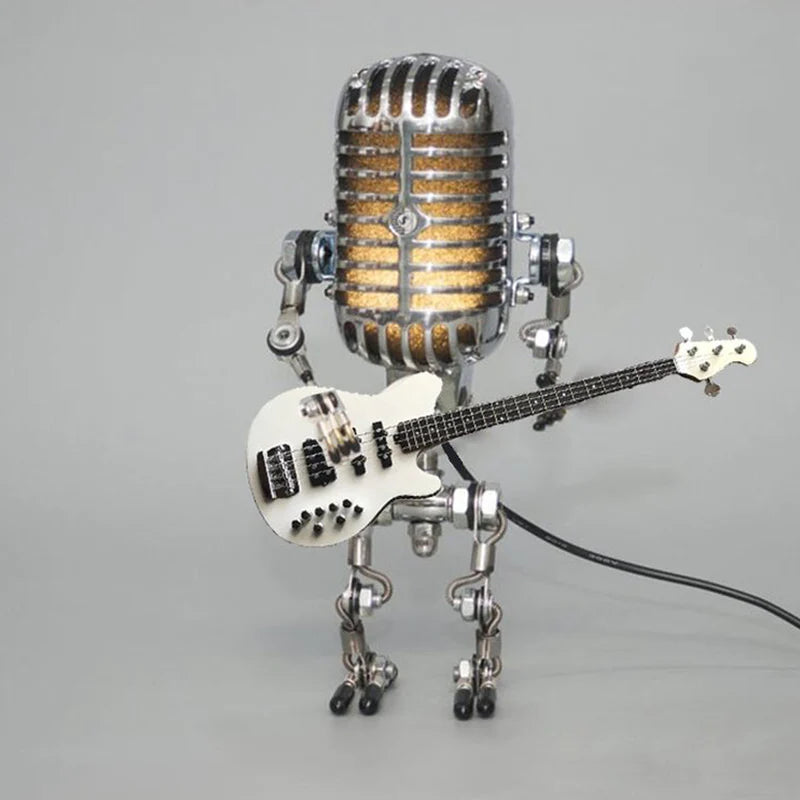 Old microphone night light Robot light