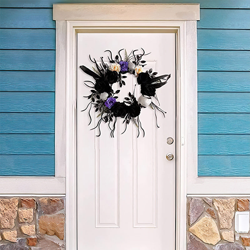 Rose Wreath with Skull