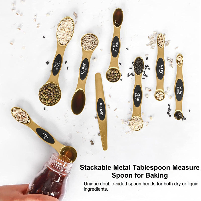 Magnetic Double-ended Measuring Spoon Set Of 8