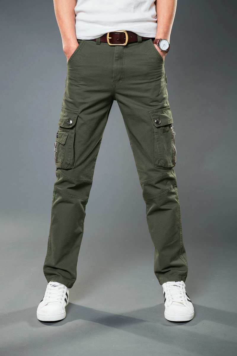 Winter Thickened Multi-Bag Pants