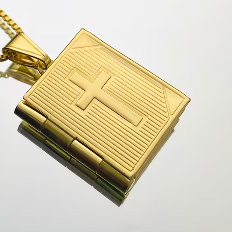 Cross Photo Box Necklace