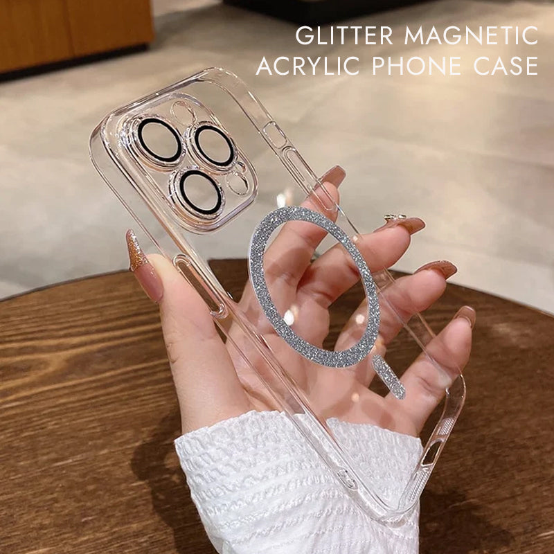 Glitter Magnetic Acrylic Phone Case