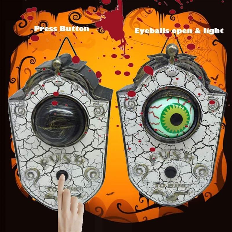 Halloween One-eyed Lightup Eyeball Door Bell Decoration