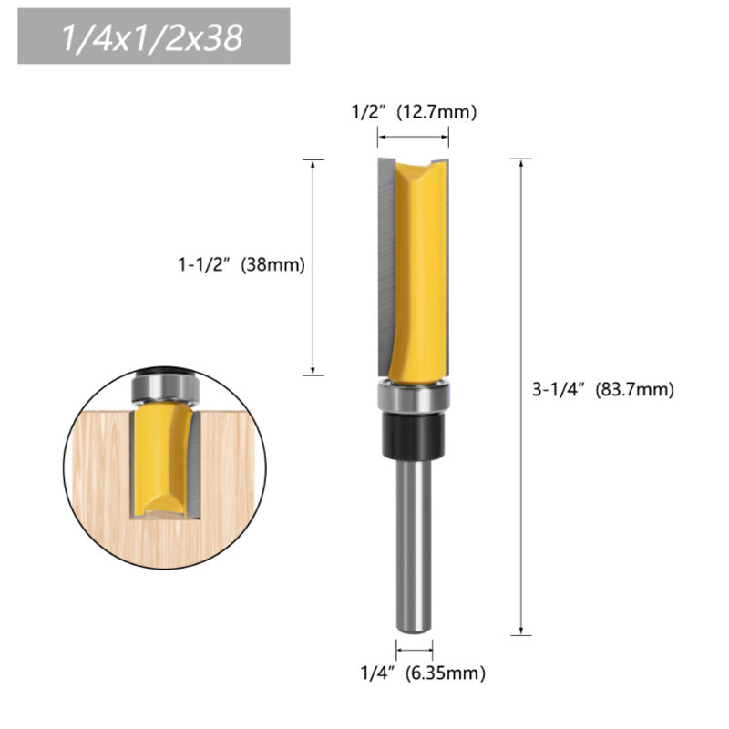 Pattern Flush Trim Router Bit Set