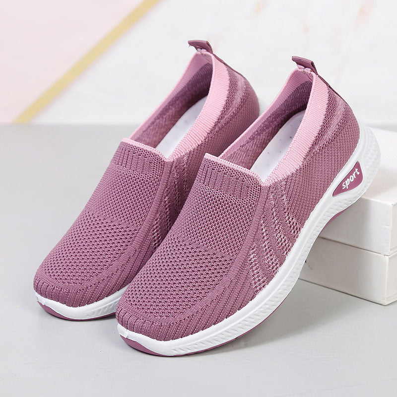 Soft Bottom Middle And Old Mother Shoes Fly Knitting Women's Shoes