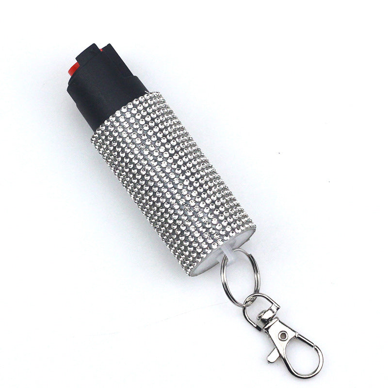 Self Defense Spray Diamond Keychain