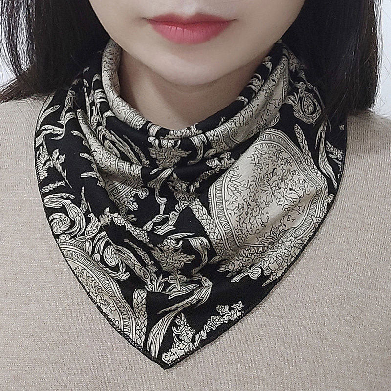 Women Versatile Neck Protection Windproof And Sun-proof Triangle Scarf