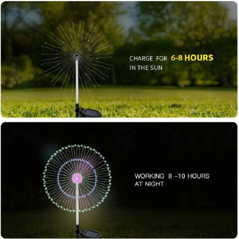 Waterproof Solar Garden Fireworks LED Lamp💡