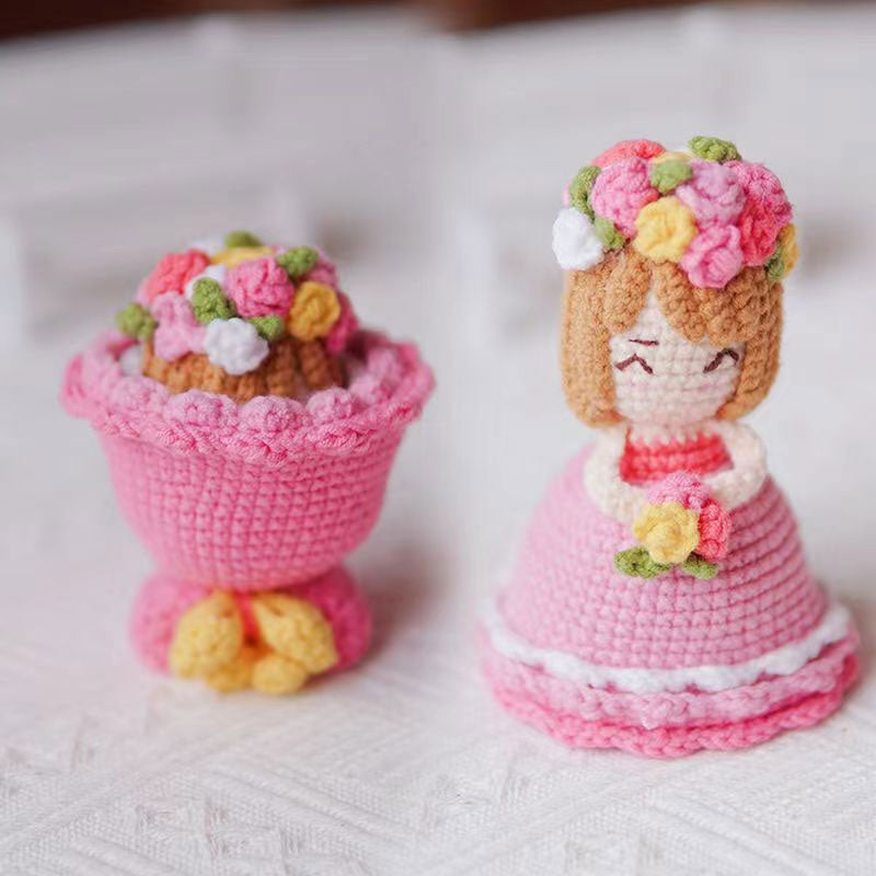 Hand-woven Diy Dress-up Bride Doll