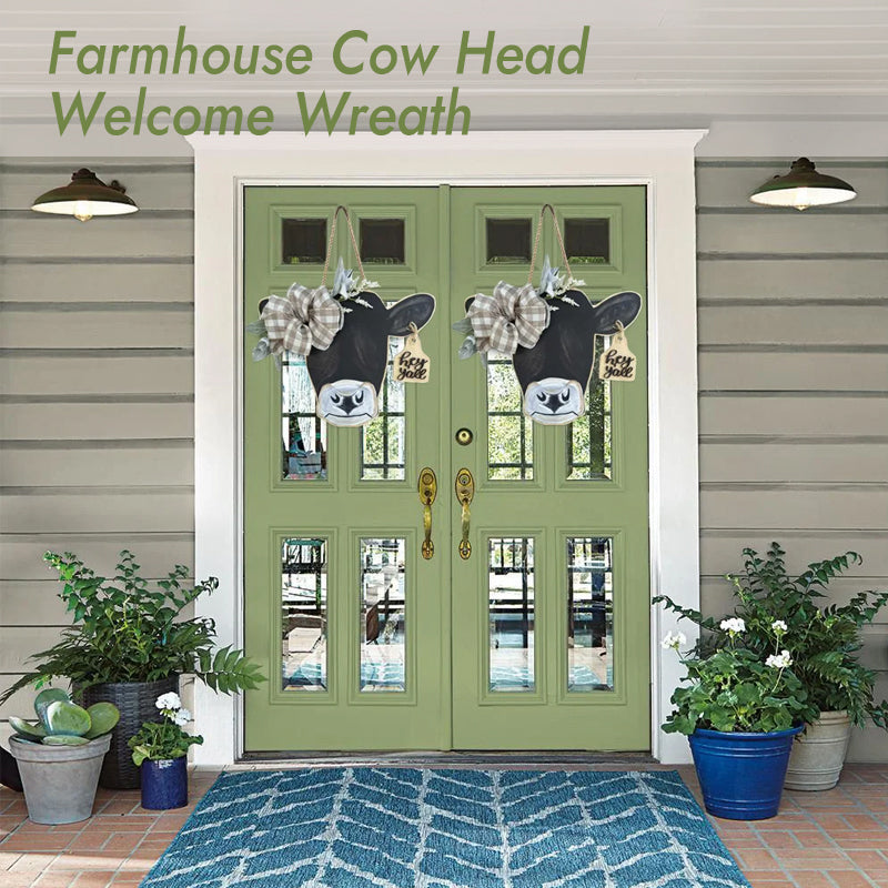 Cow Head Wooden Door Knocker