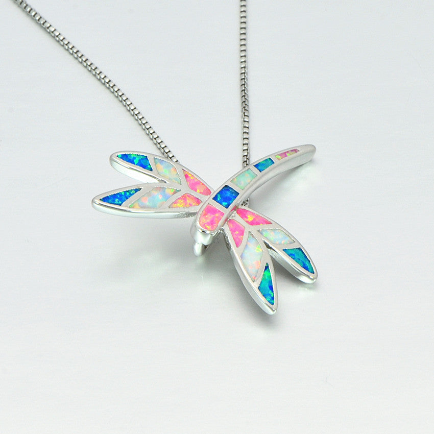 Colored Dragonfly Necklace