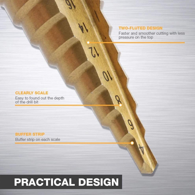 Steel Step Drill Bit (3PCS)