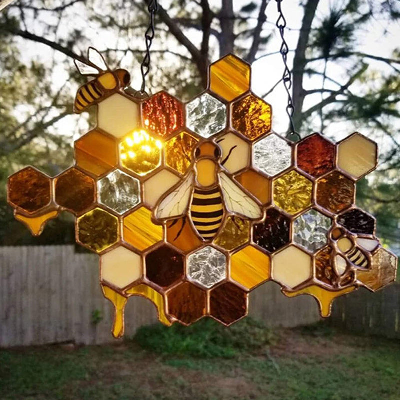 Stained Honeycomb Hanging Decoration