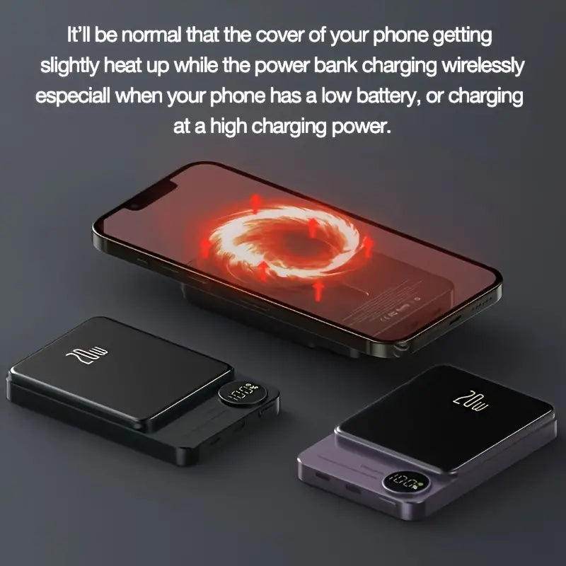 Magnetic Power Bank Wireless Charging