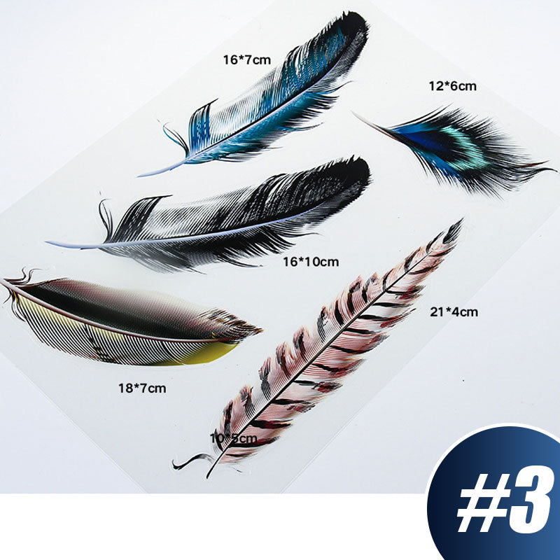 Feather Car Body Bumper Stickers