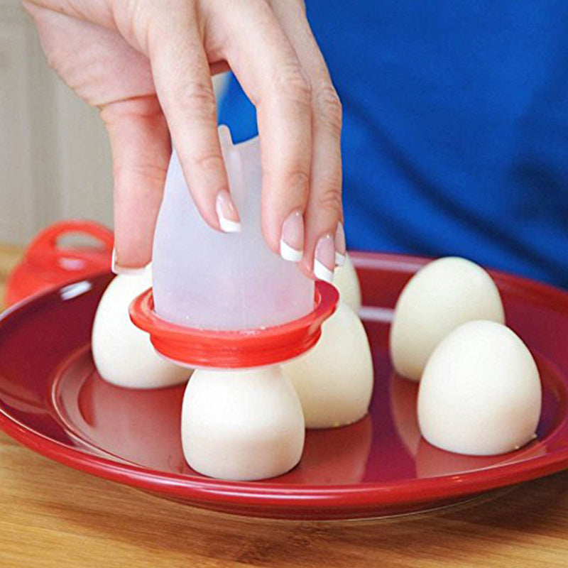 6 Pcs/Set Silicone Egg Boiled