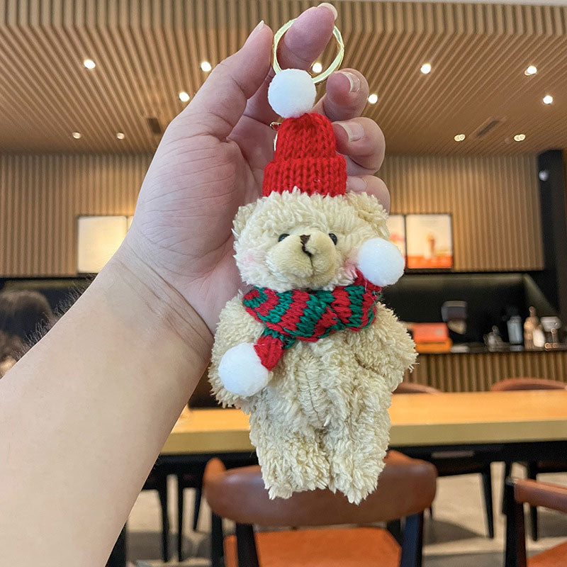 New Year's Bear Plush Keychain