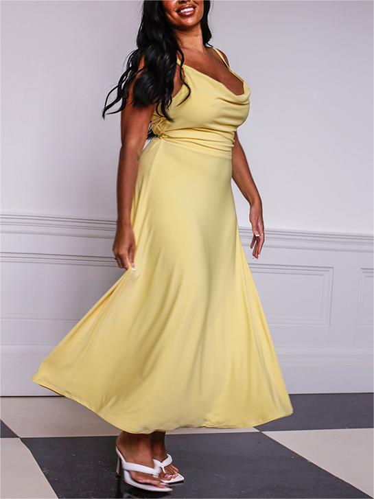 Drape Maxi Dress with Built-in Bra