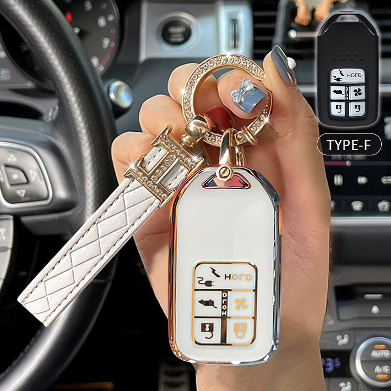 Honda Car Key Case Rhinestones Keychain