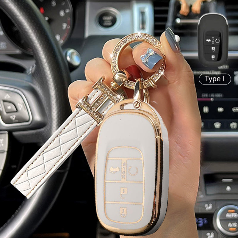 Honda Car Key Case Rhinestones Keychain