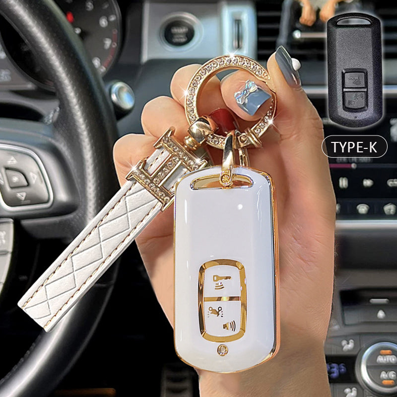 Honda Car Key Case Rhinestones Keychain