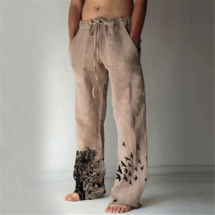 Men's printed casual trousers