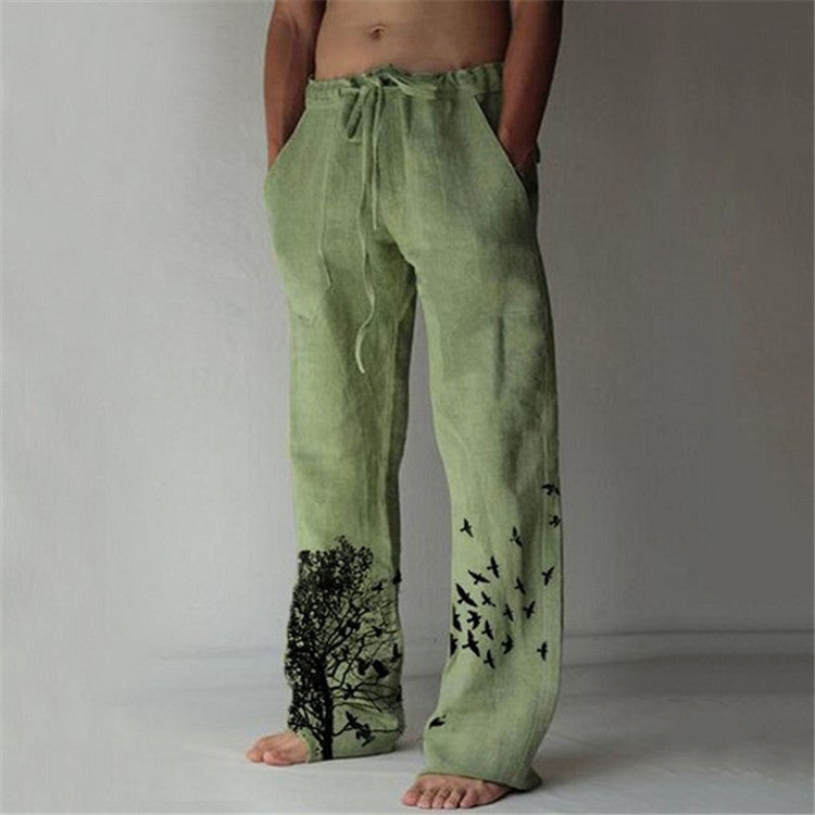 Men's printed casual trousers