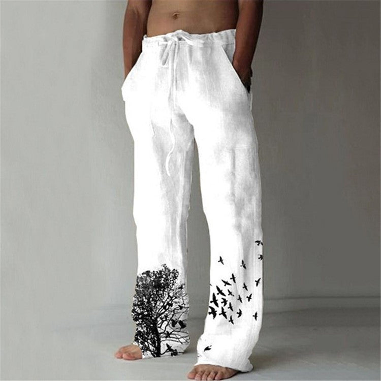 Men's printed casual trousers